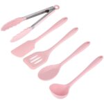 Kit de Utensílios de Silicone Weck 05 Peças – Rosa