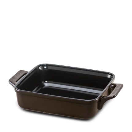 Assadeira Clear Ceraflame Retangular 25x22cm com Alça 2000ml - Chocolate
