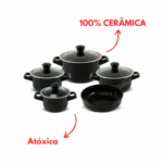 Jogo De Panelas De Cerâmica Ceraflame Duo (Smart) 5 peças - Preto - Imagem 9