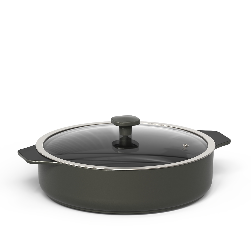 f97485b2adc891805fa7227b02b3eba4.jpg Frigideira Ceraflame com Alças Slim 28cm 3200ml - Onyx Gray - Imagem 1