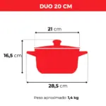 Jogo De Panelas De Cerâmica Ceraflame Duo (Smart) 5 peças - Cobre - Imagem 6