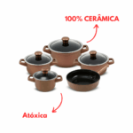 Jogo De Panelas De Cerâmica Ceraflame Duo (Smart) 5 peças - Cobre - Imagem 9