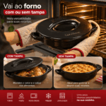 Caçarola Ceraflame Buffet Duo+ 28cm 2,5 Litros - Preto - Imagem 2