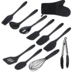 Kit de Utensílios de Silicone Weck 11 Peças – Preto