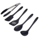 Kit de Utensílios de Silicone Essenciais Weck 05 Peças – Preto