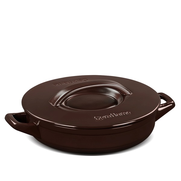 f35fbd43a1d084c113bb4225cdb376cf.jpg Caçarola Ceraflame Buffet Duo+ 28cm 2,5 Litros - Chocolate - Imagem 1